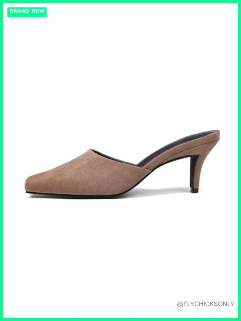 Kitten Heel Slip On Heeled Mules Backless Dress Shoes